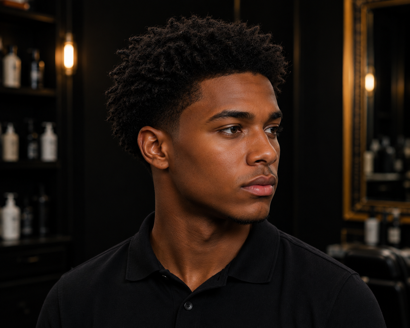 Coiffage homme — avant